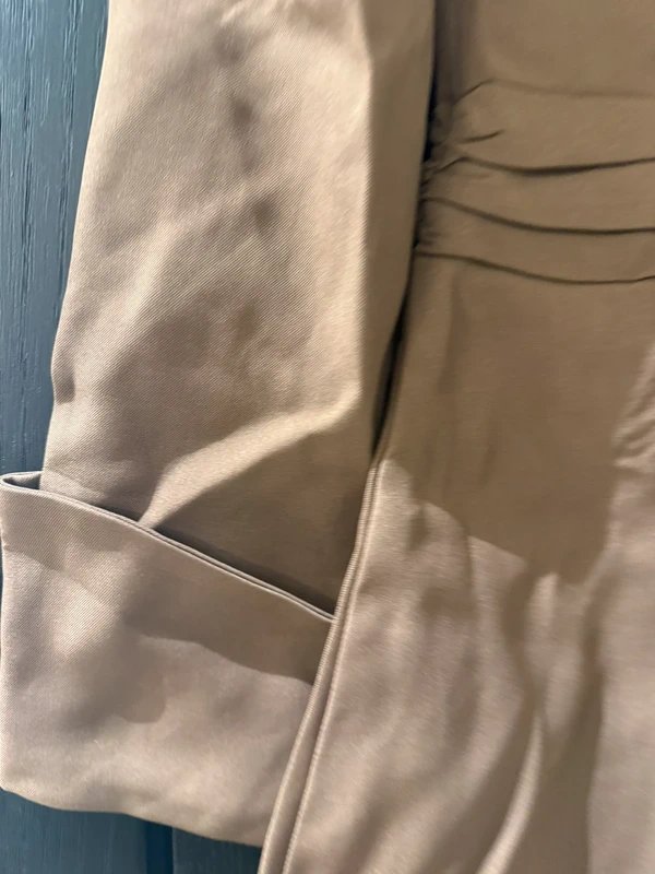 PrettyLittleThing PrettyLittleThing Chestnut V Neck Mini Dress – Long Sleeve Tailored – UK 6 – New With Tags - 1