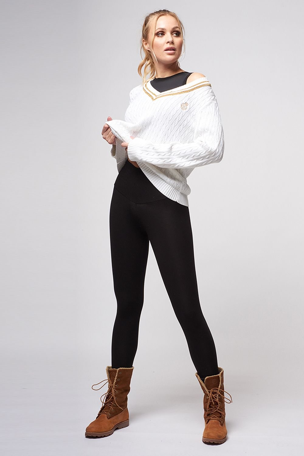 TLC Sport TLC Sport Women's Extra Strong Compression Leggings with Figure Firming in Black - 3