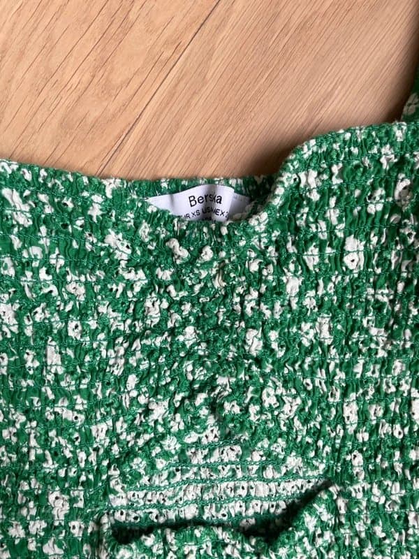 Bershka Bershka green milkmaid top