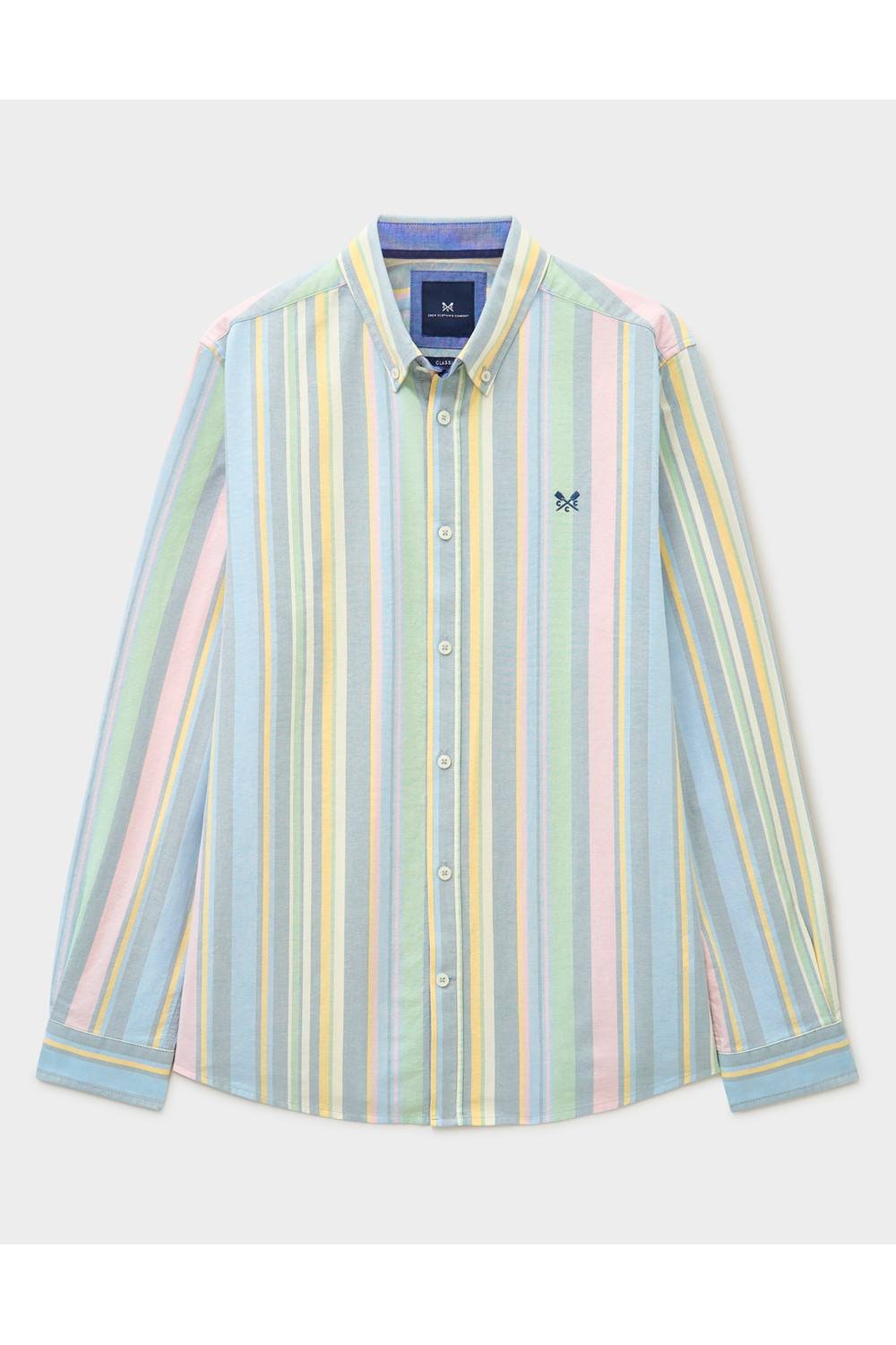 Crew Clothing Crew Clothing Men's Willow Stripe Classic Fit Oxford Pink - 2