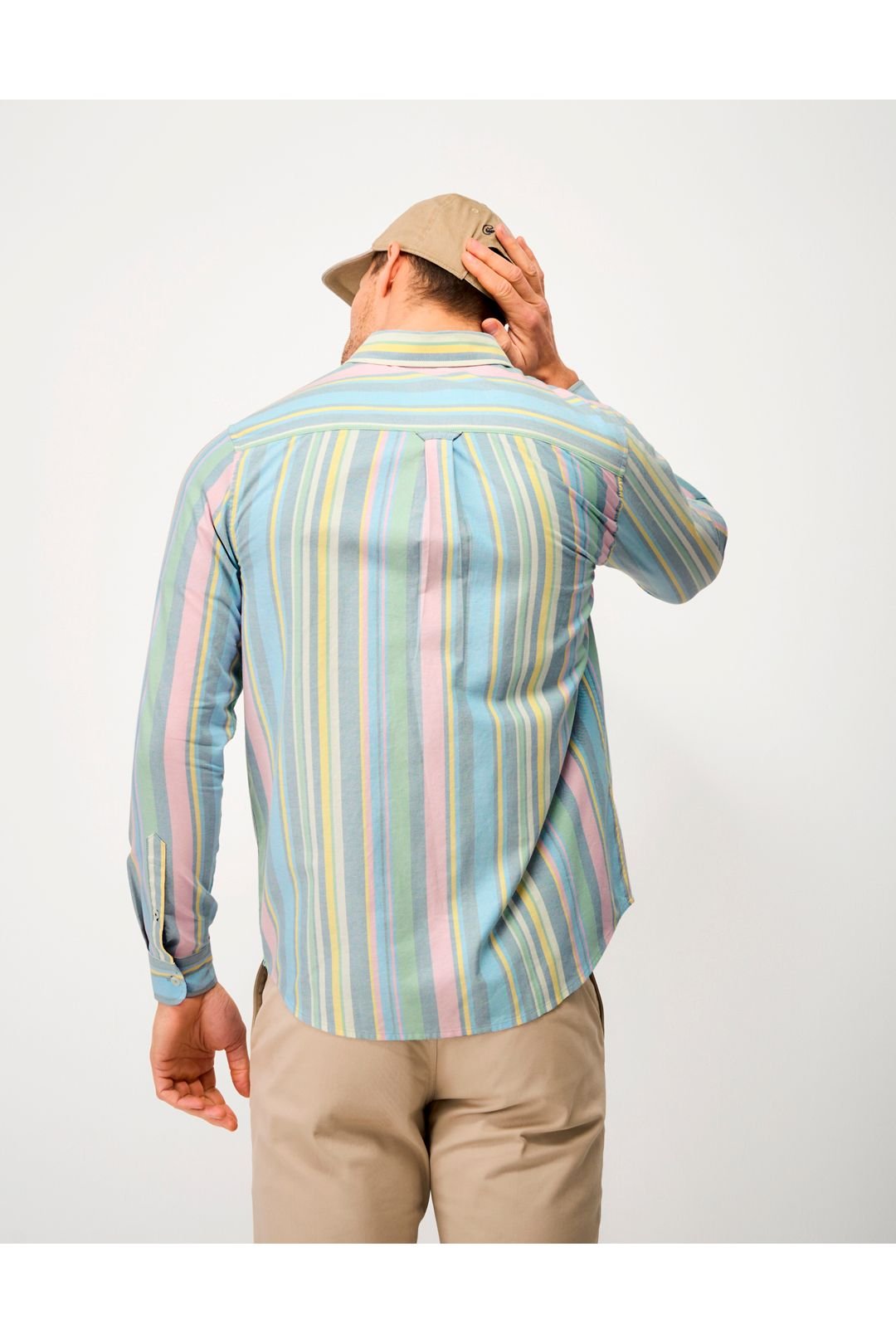 Crew Clothing Crew Clothing Men's Willow Stripe Classic Fit Oxford Pink - 4