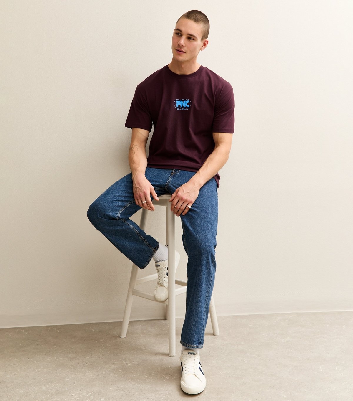 jack & jones Men's Brown PNC Print T-Shirt Jack & Jones New Look - 4