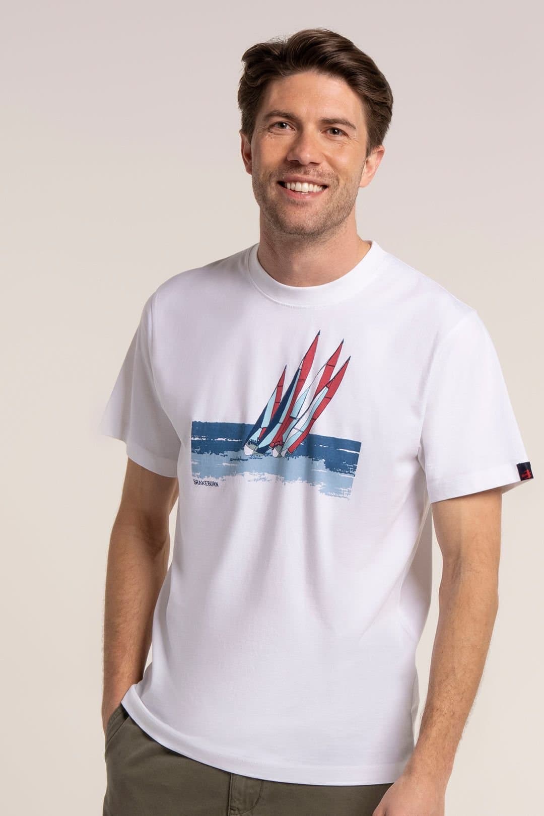Brakeburn Brakeburn Men's PECKLETON T-SHIRT in White