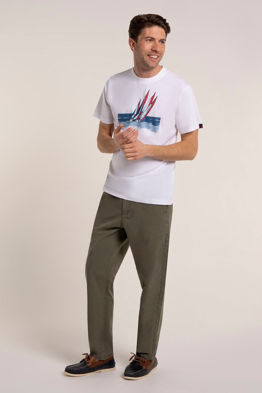 Brakeburn Brakeburn Men's PECKLETON T-SHIRT in White - 4