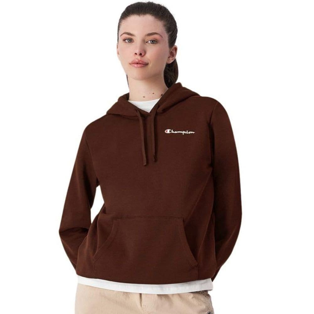 Champion Champion Women's Chest Logo Hoodie in Brown - 4