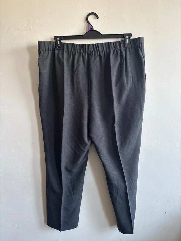 Bonmarché Bonmarché Charcoal Grey Straight Leg Trousers Size 20