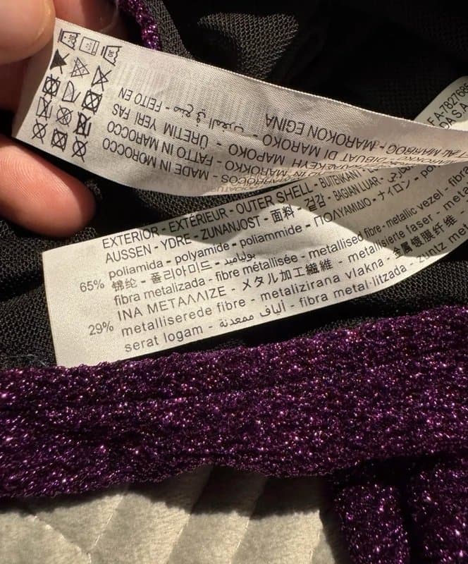 Bershka Bershka Wrap Crop Top Purple Glitter Sparkly UK 8 Summer Festival Party