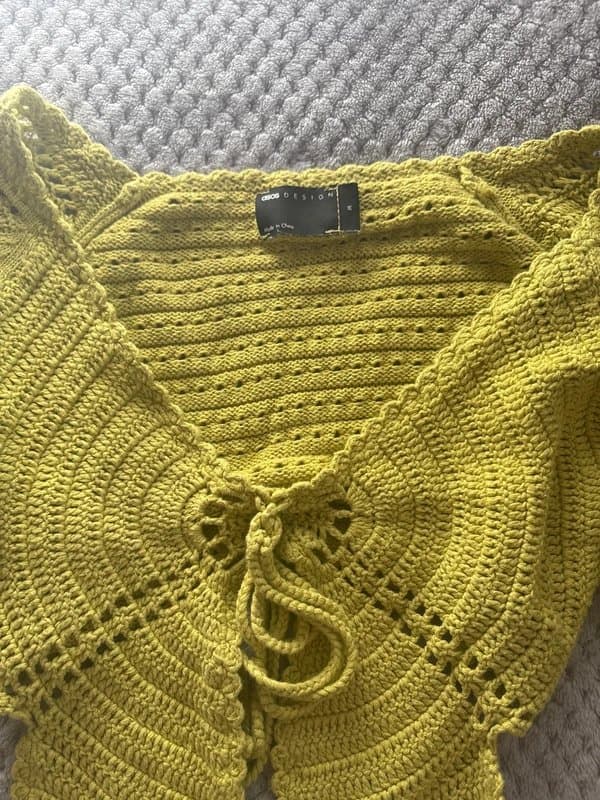 ASOS Design Butterfly Style Green knitted Cardigan