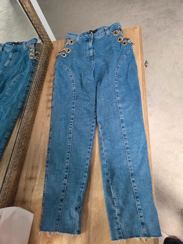 ASOS Gold chain detail jeans