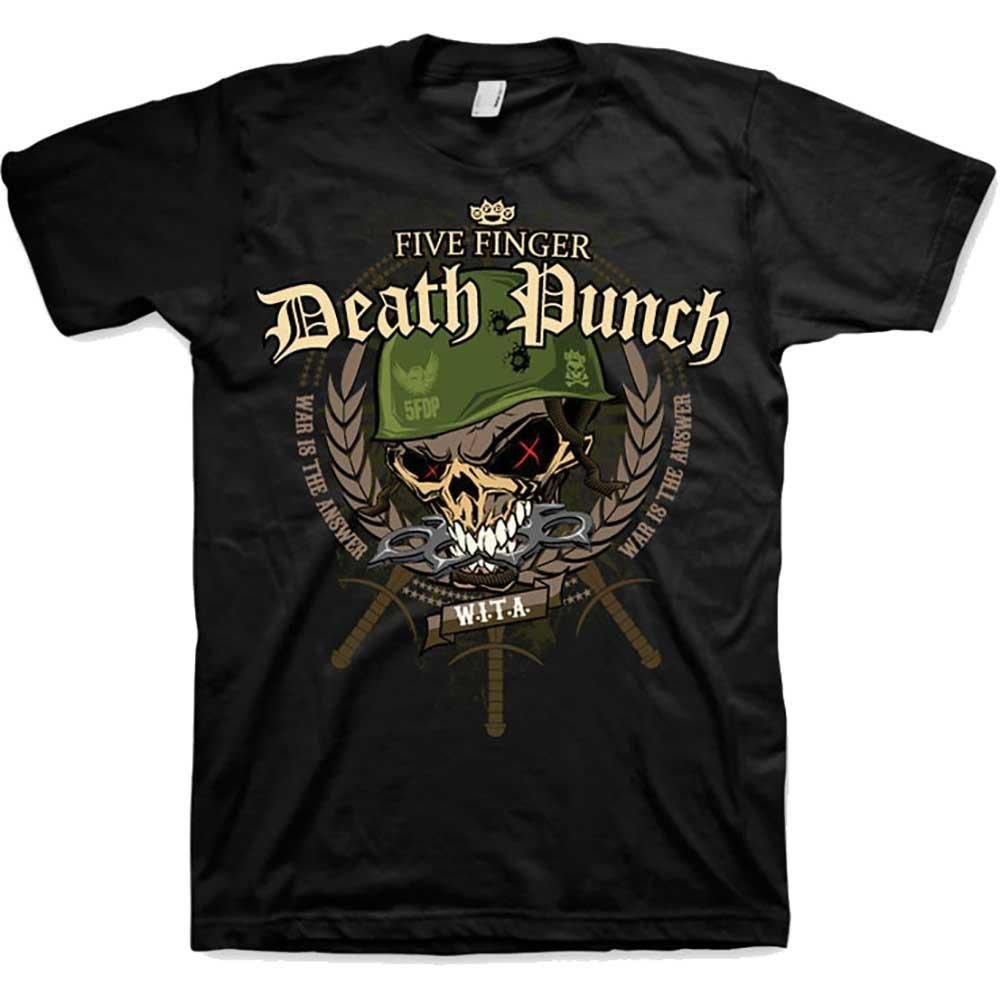 Five Finger Death Punch Five Finger Death Punch Men's War Head T-Shirt in Black - 2