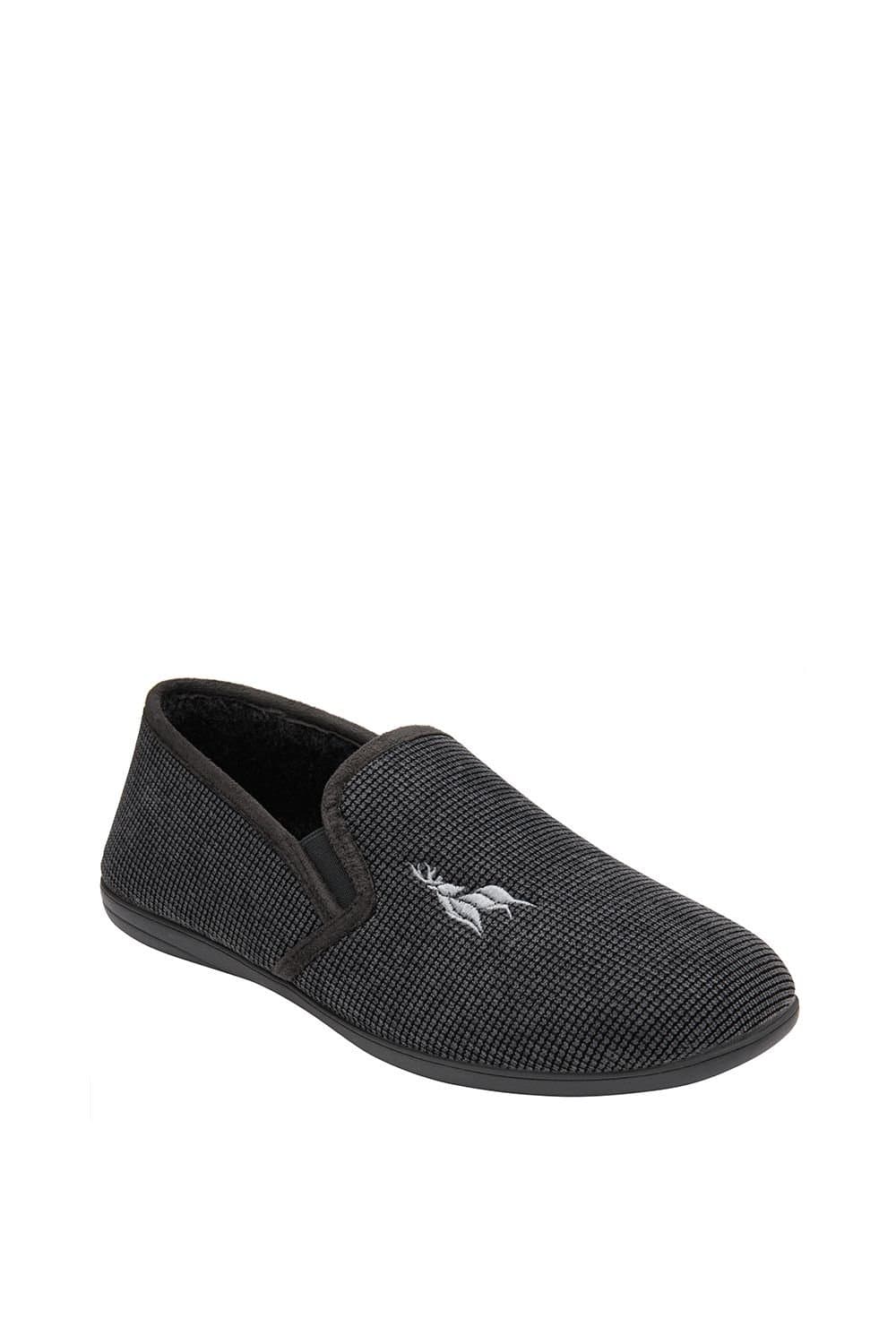 Lotus Lotus Men's 'Davida' textile Full Slippers in Grey