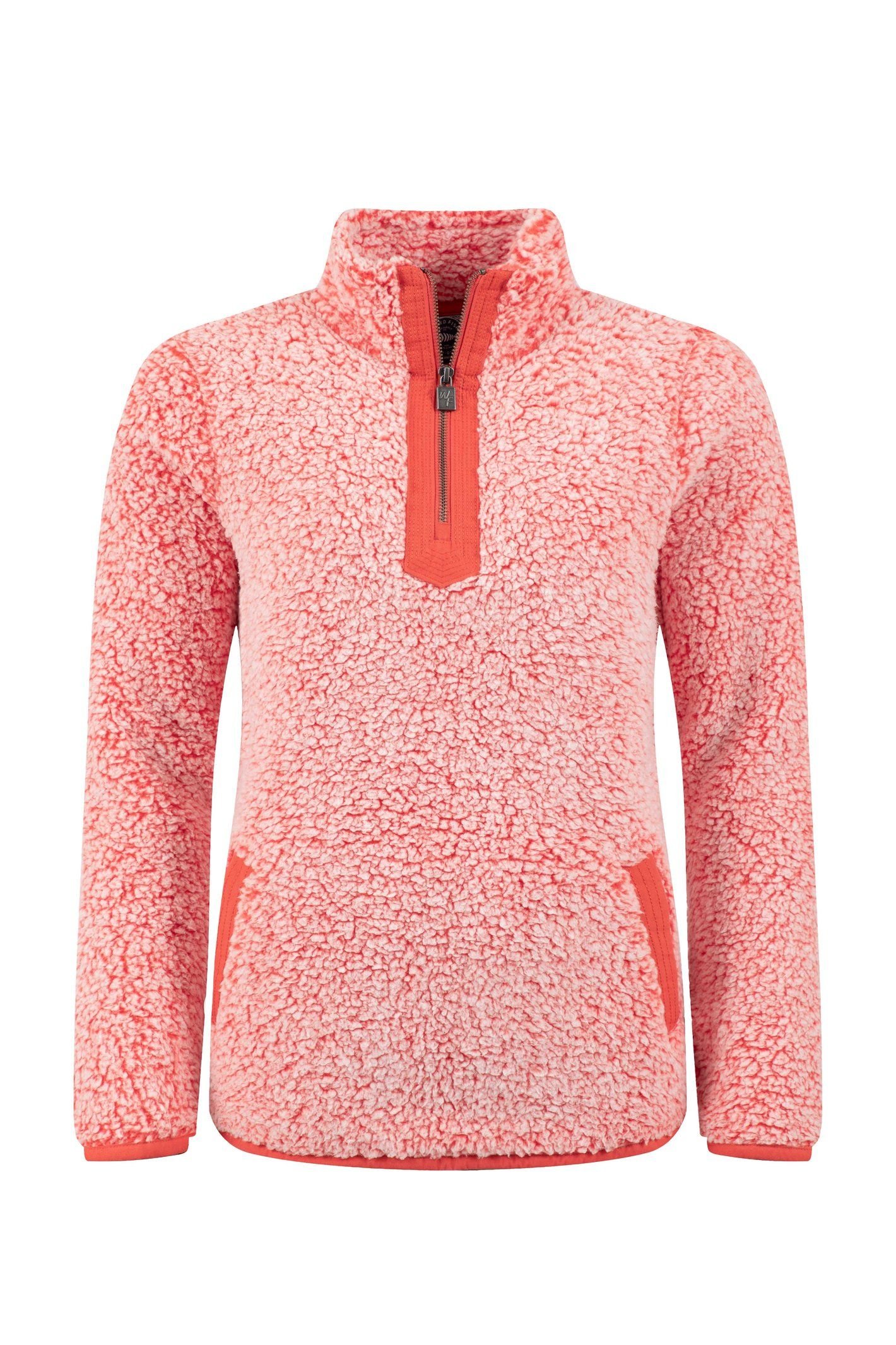 Weird Fish Weird Fish Women's Madi Cosy 1/4 Zip Fleece in Coral - 2