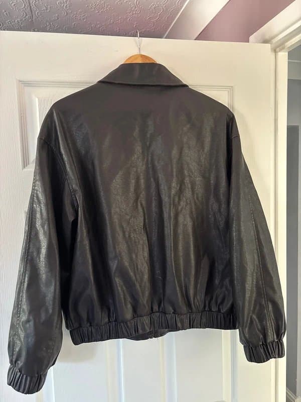 Bershka Ladies brown leather look jacket - size M