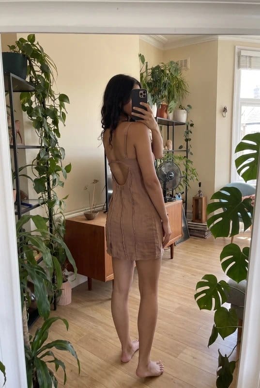 ASOS Design ASOS Linen Corset Mini Dress Brown UK 8 - Brand New 🤎 - 1