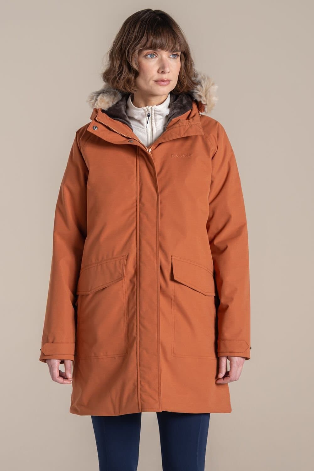 Craghoppers Craghoppers Women's Sofia Hooded Waterproof Breathable Padded Insulated Jacket in White