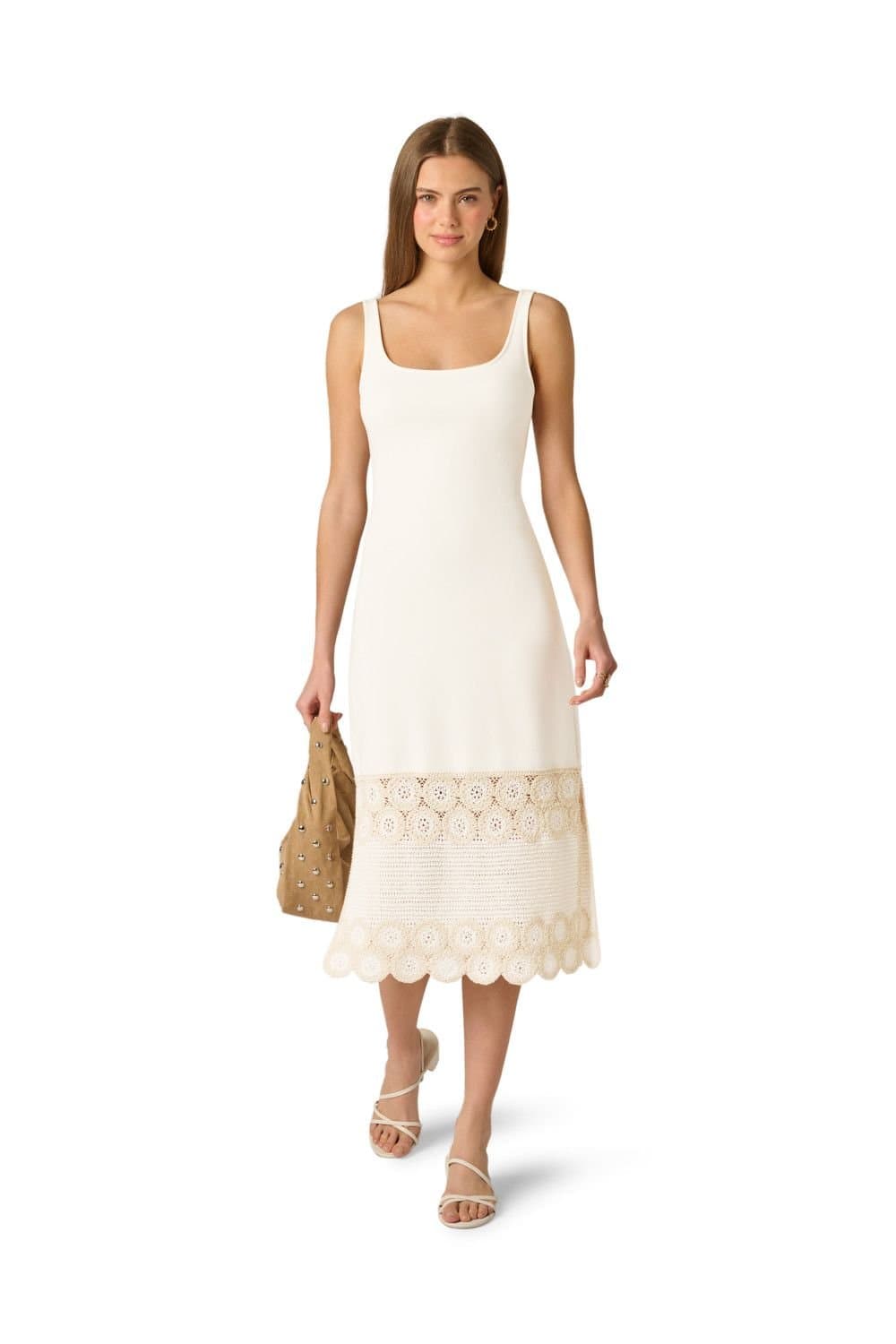 Adrianna by Adrianna Papell Adrianna by Adrianna Papell White Crochet Midi Dress