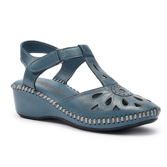 Hotter Hotter Women's 'Mdina' Wedge Sandals in Blue - 2