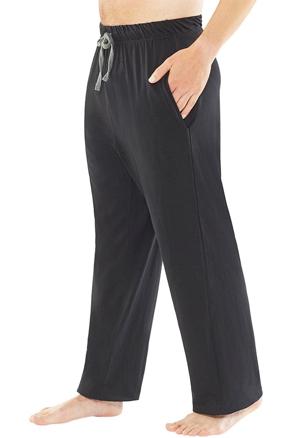 Just Essentials Just Essentials Men's Mens 2 Pack Jersey Pyjama Trousers in Black - 2