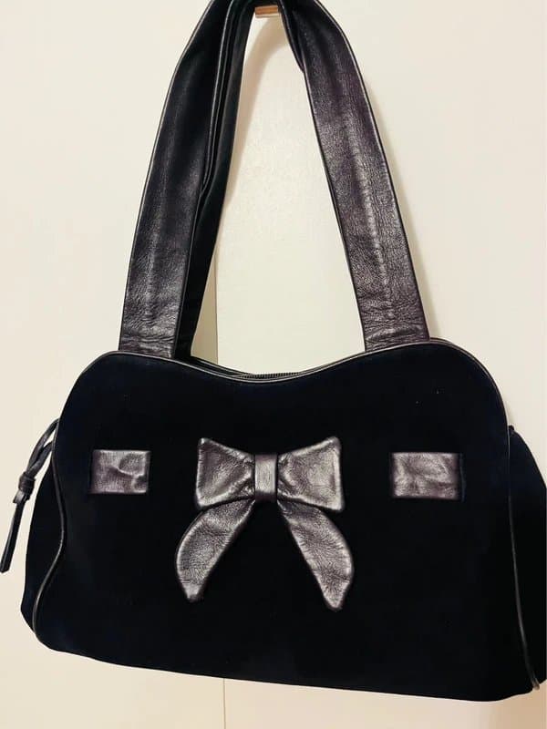 Russell & Bromley Vintage Russell & Bromley Y2K Leather & Suede Bow Shoulder Bag