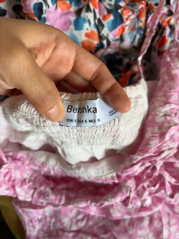 Bershka Pink summer mini dress
