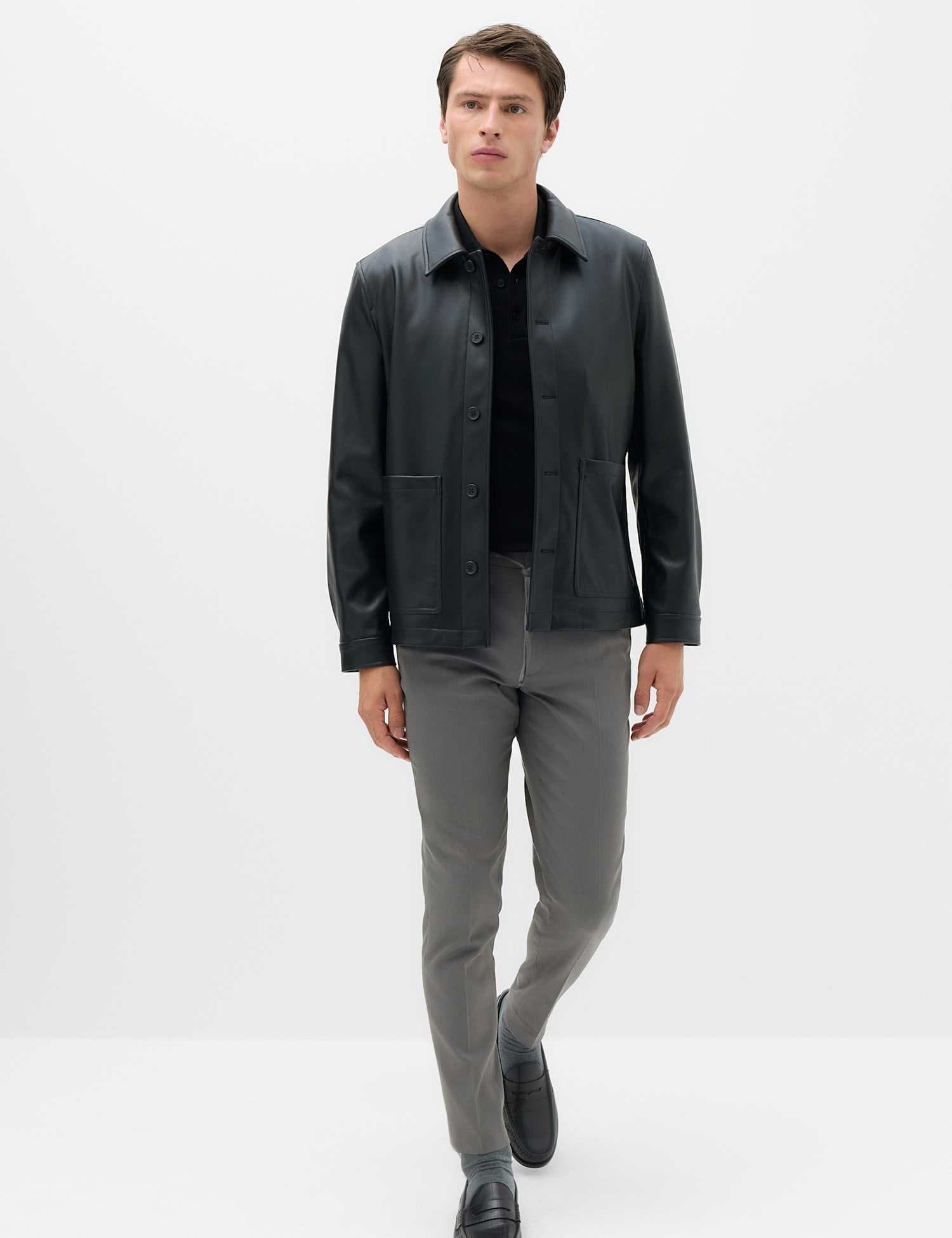 Marks & Spencer M&S Tapered Fit Elasticated Trousers Dark Grey
