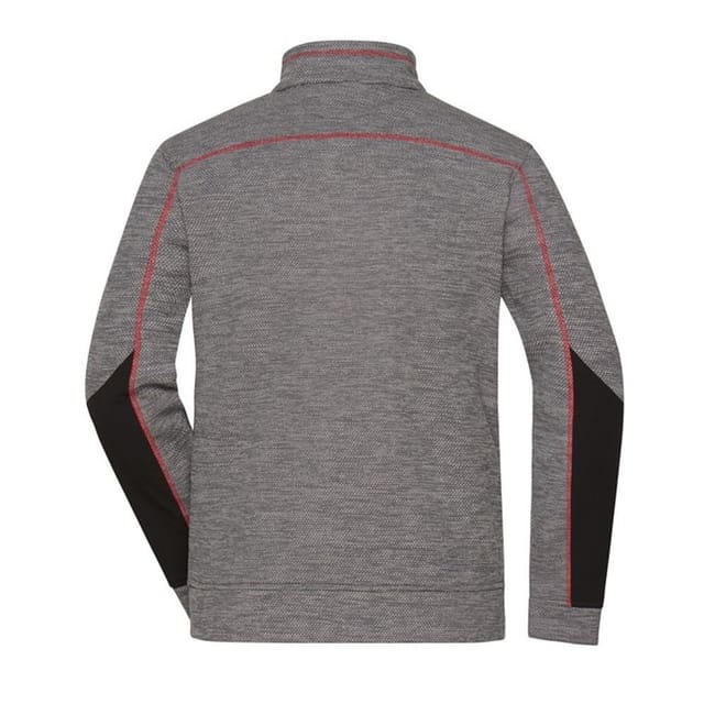 James and Nicholson James and Nicholson Men's Structured Fleece Jacket in Grey - 2