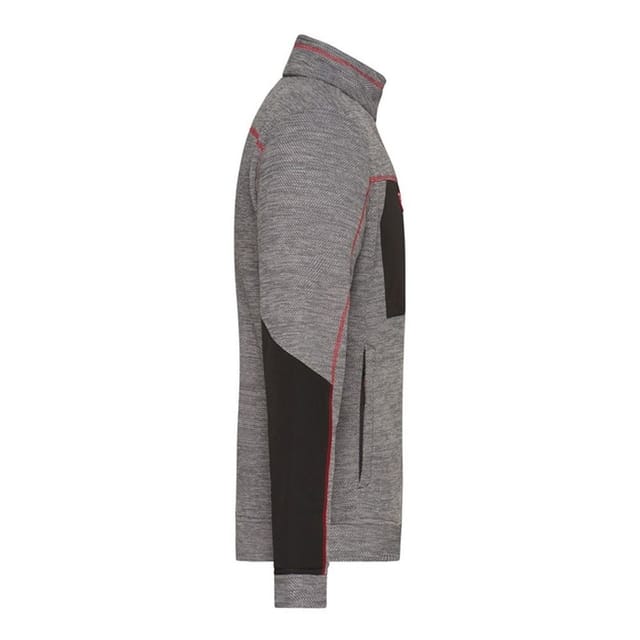 James and Nicholson James and Nicholson Men's Structured Fleece Jacket in Grey - 3