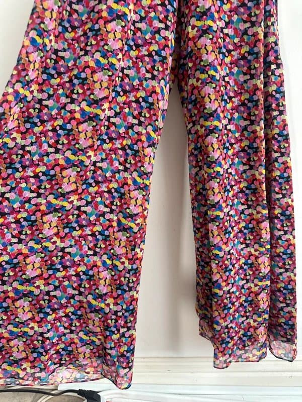 Ted Baker 14 Ted 4 Ted baker new jumpsuit polka dot full length wide leg chiffon multi coloured £210