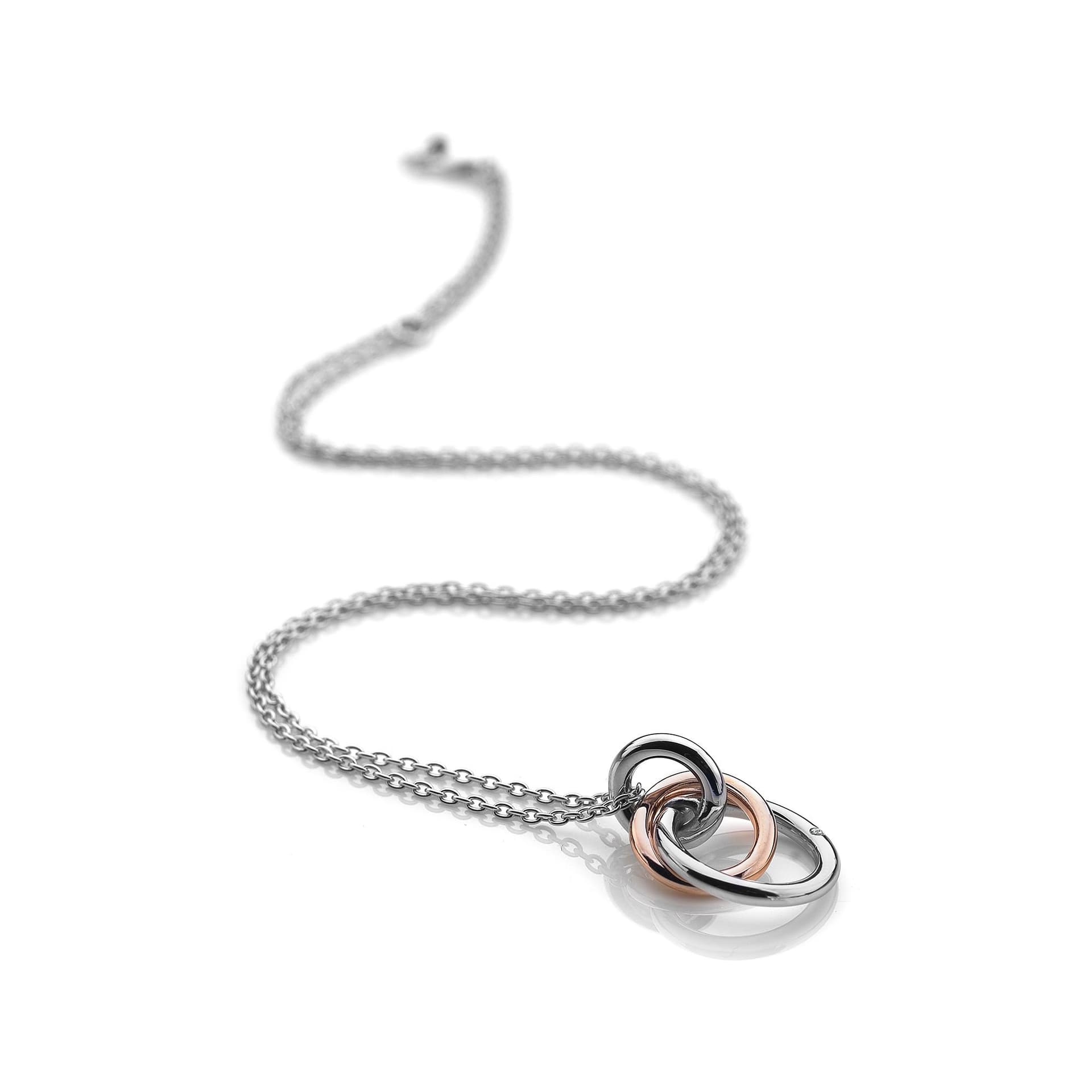 Hot Diamonds Hot Diamonds Women's Eternal Pendant - Rose Gold Plate Accents in Silver