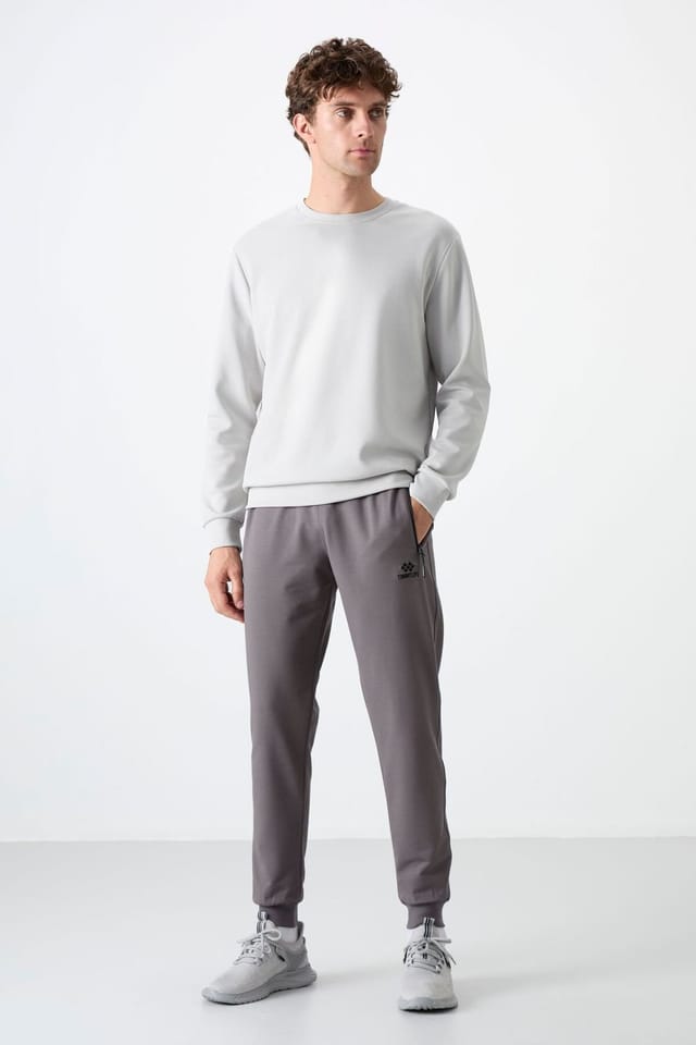 Tommy Life Tommy Life Men's Solid Pull-on Sweatpants With Zip Pocket in Charcoal - 2
