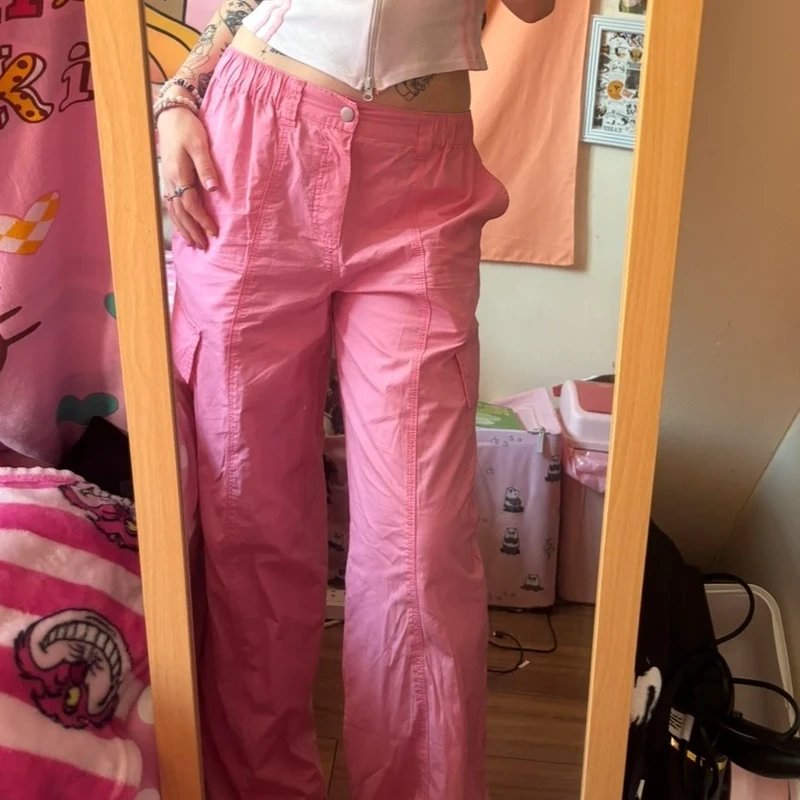 ASOS Pink Cargo Pants - 1