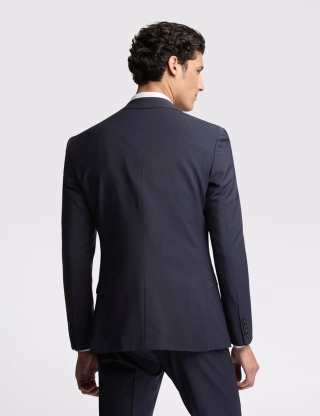 Ted Baker Ted Baker Men's Premium Navy Panama Slim Suit Jacket - 3