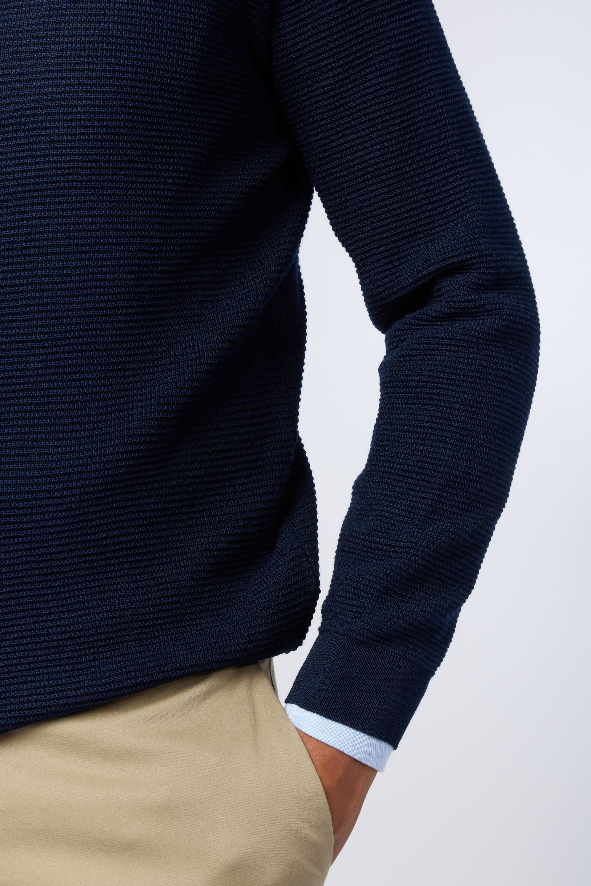 Melka Melka Men's Crew Neck Jumper in Navy - 4