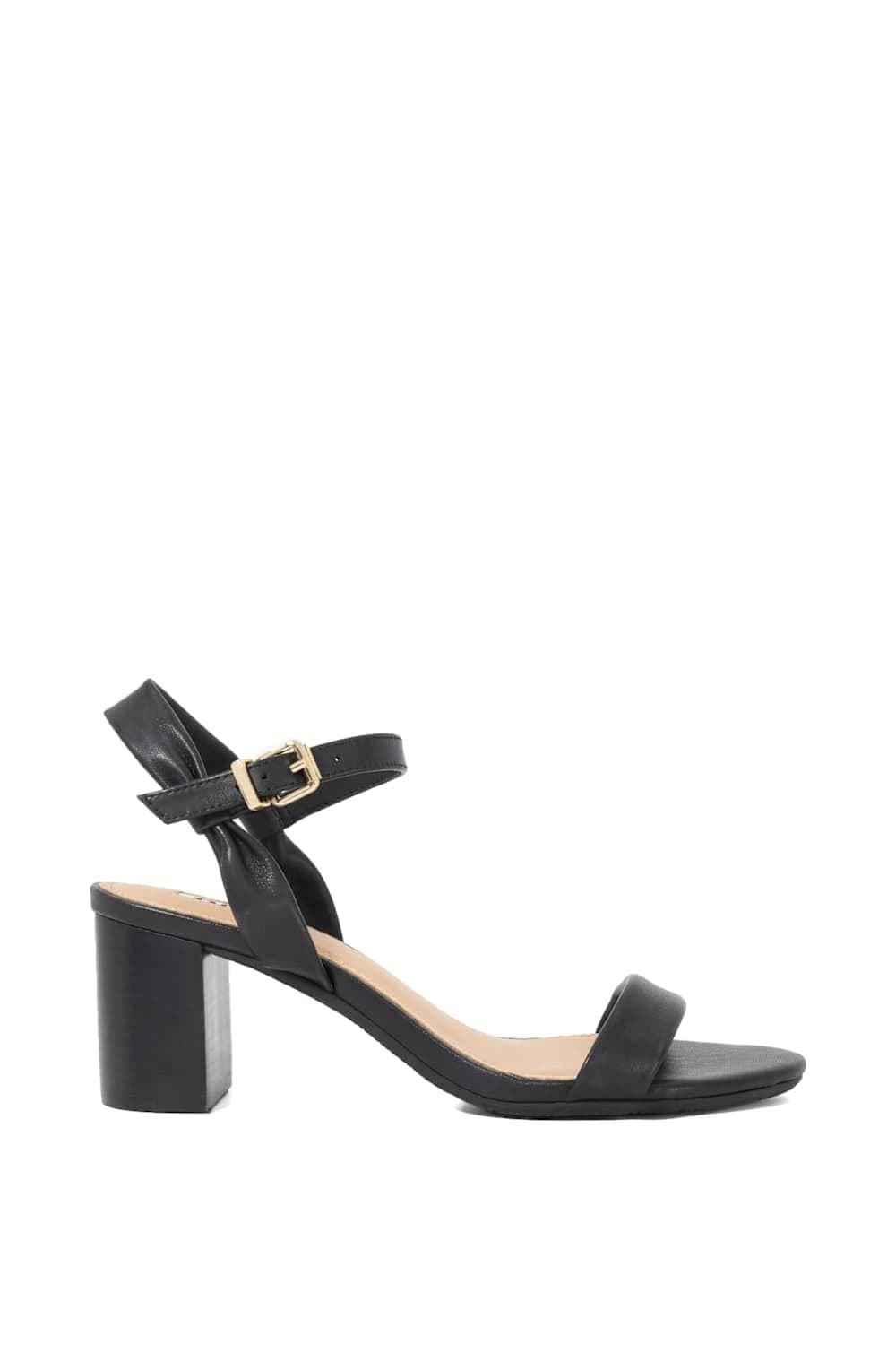 Dune London Dune London Women's Wide Fit 'Jaliz' Leather Sandals in Black