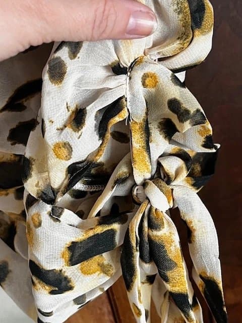 ASOS ASOS leopard print blouse size 18 tie front tie sleeve floaty