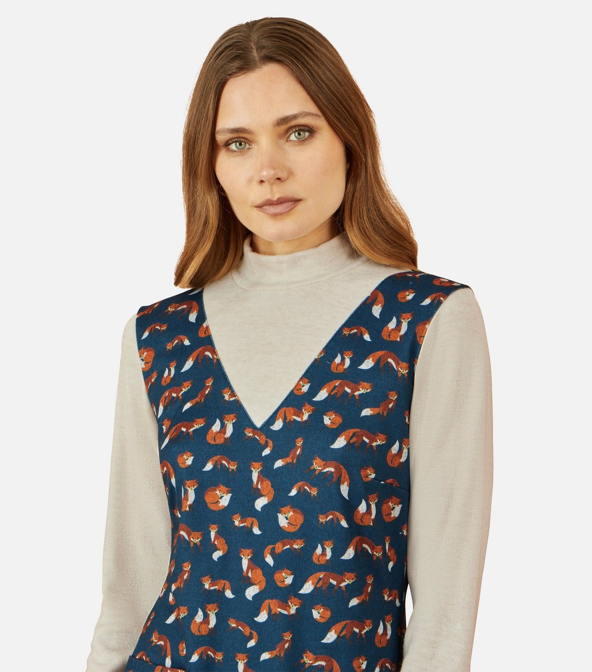 Yumi Women's Blue Fox Print Dress Yumi New Look - 3