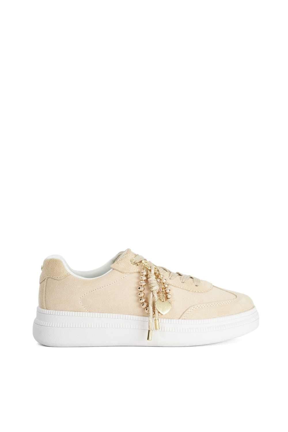 Dune London Dune London Women's 'Elenas' Suede Trainers in Natural
