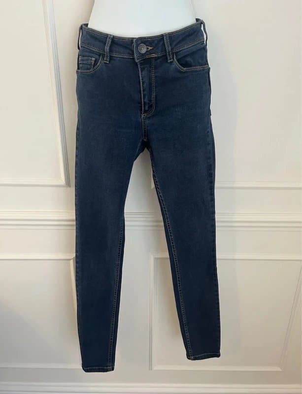 FatFace Fat Face Denim Jeggings UK 6R Dark Blue Skinny Stretch Jeans Low Rise Y2K Casual