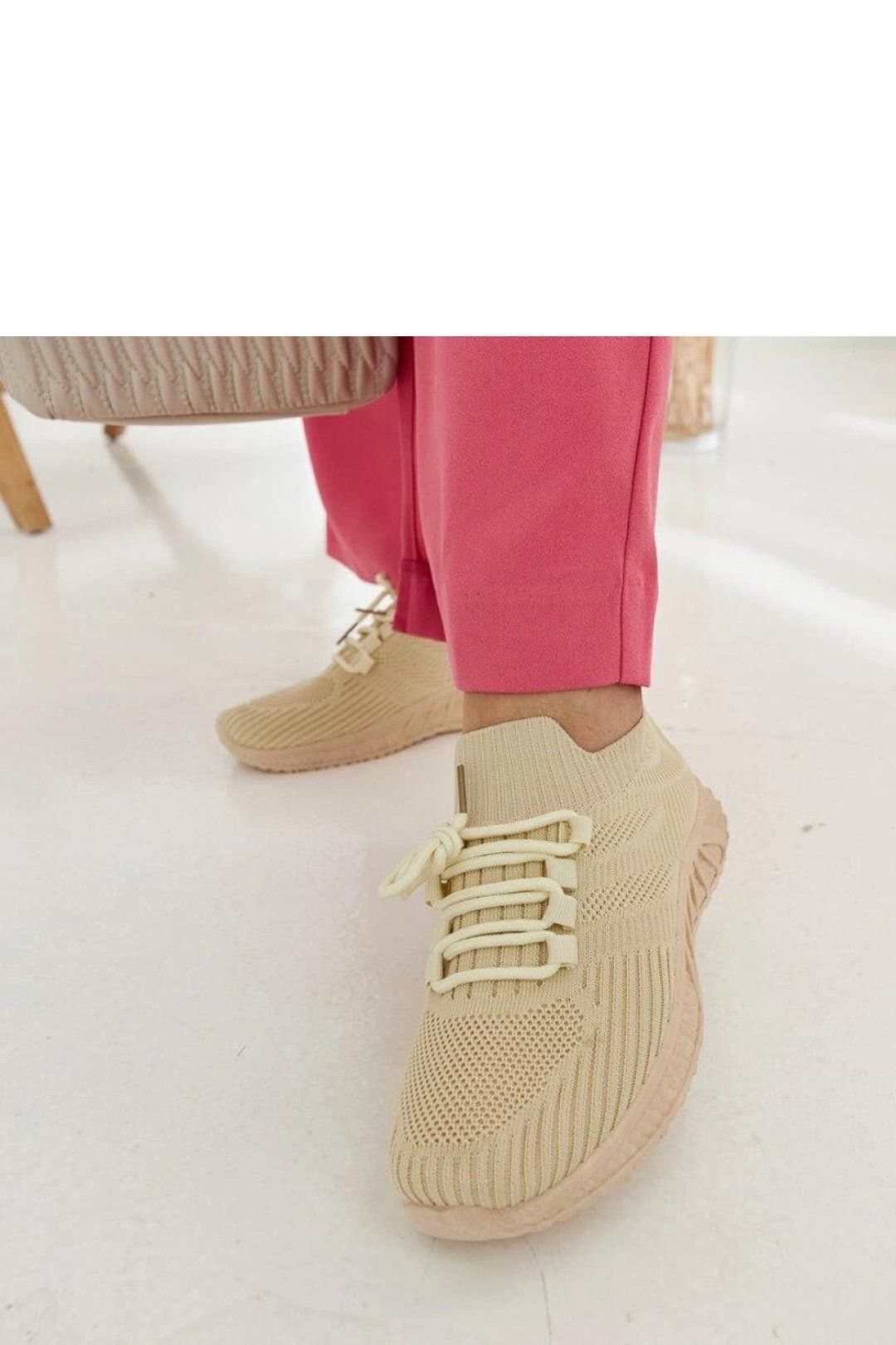 Love Lace Love Lace Women's Summer Sport Fabric Sneakers with Cushioned Rubber Sole in Beige