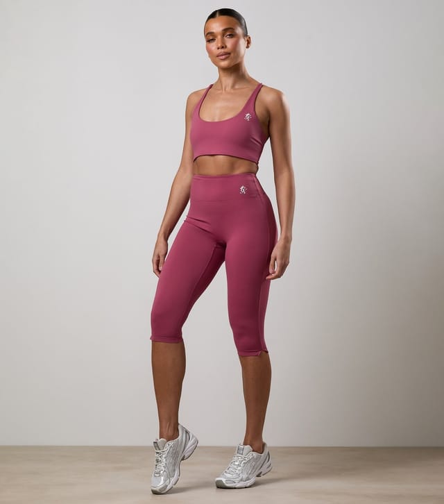 Gym King Women's Light Burgundy 365 Capri Leggings Gym King New Look - 2