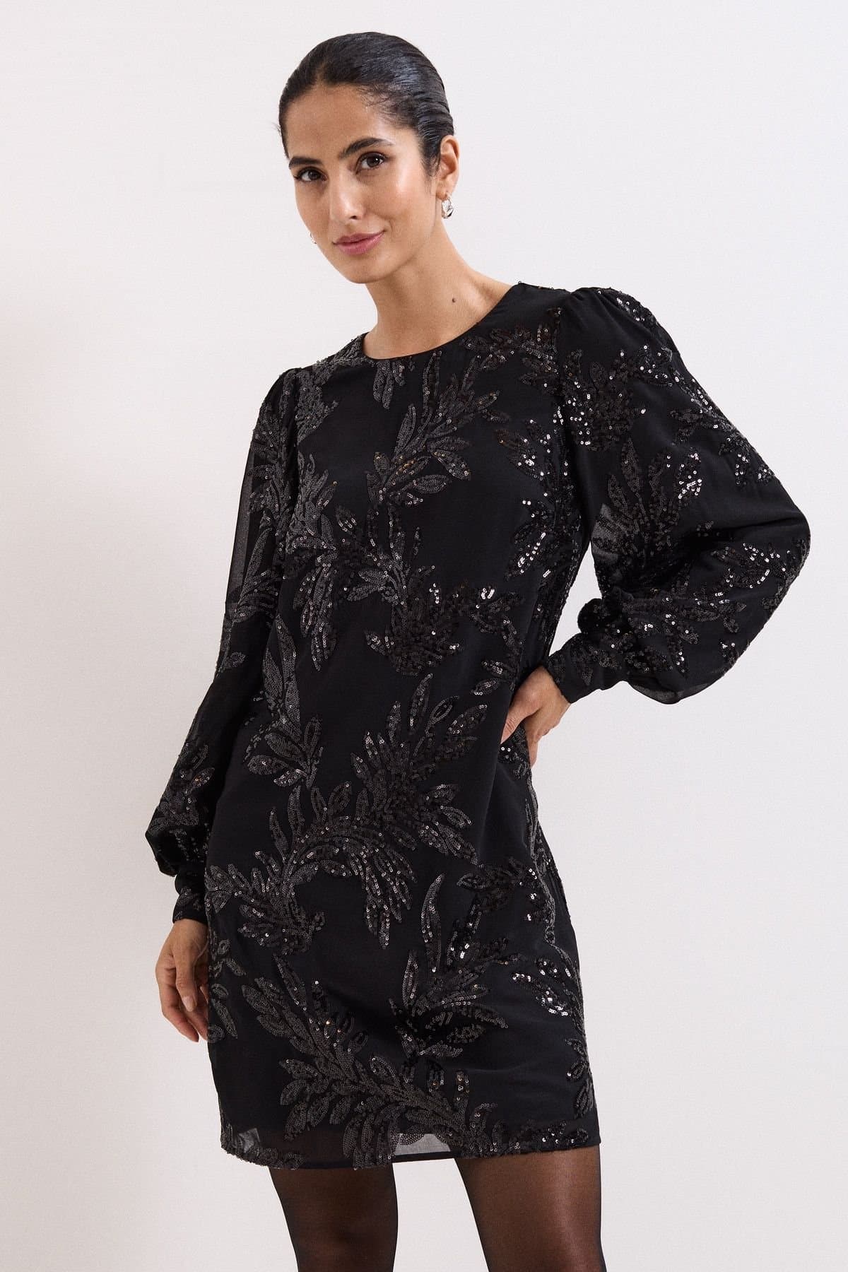 Phase Eight Phase Eight Women's Odette Sequin Dress in Black