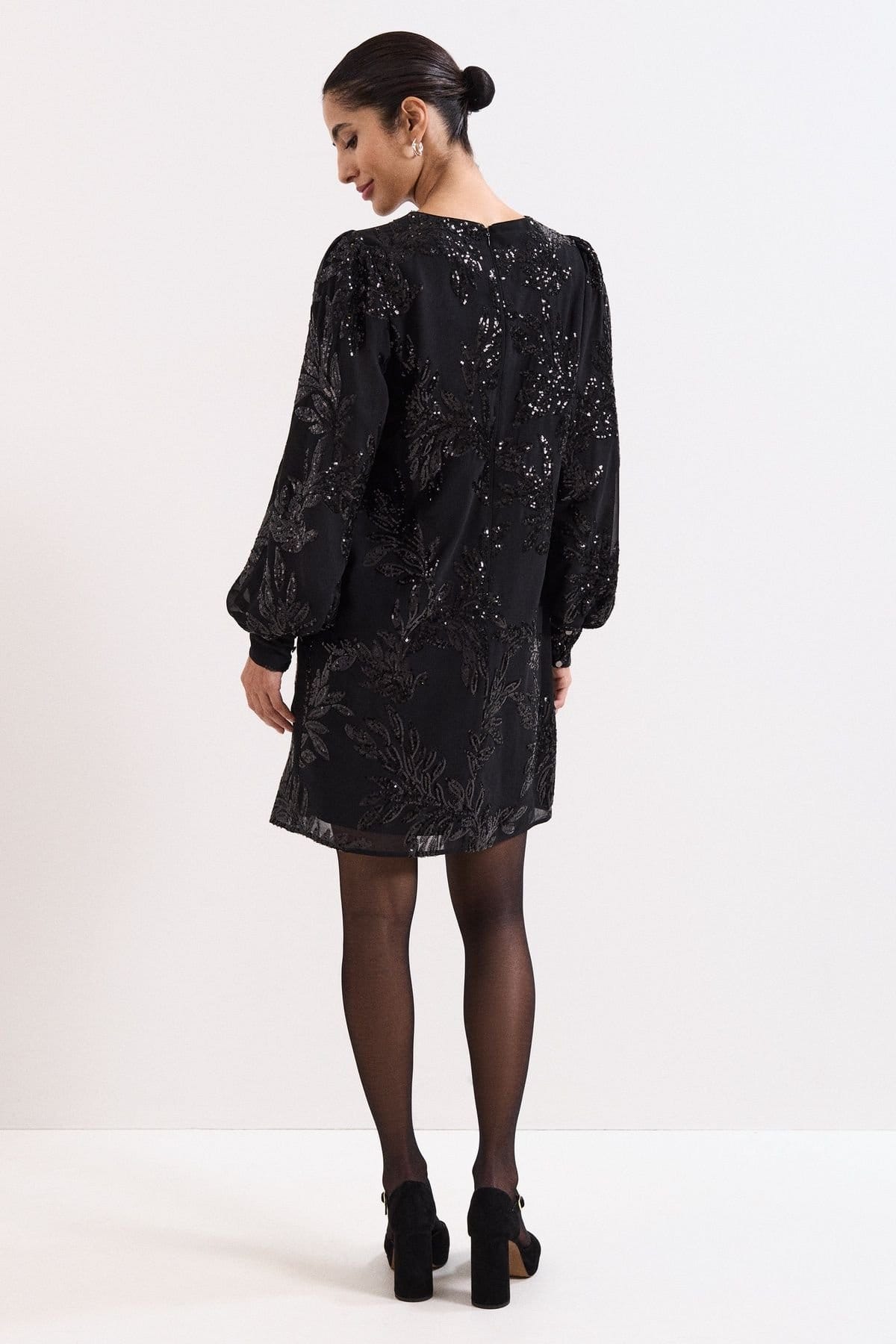 Phase Eight Phase Eight Women's Odette Sequin Dress in Black - 4