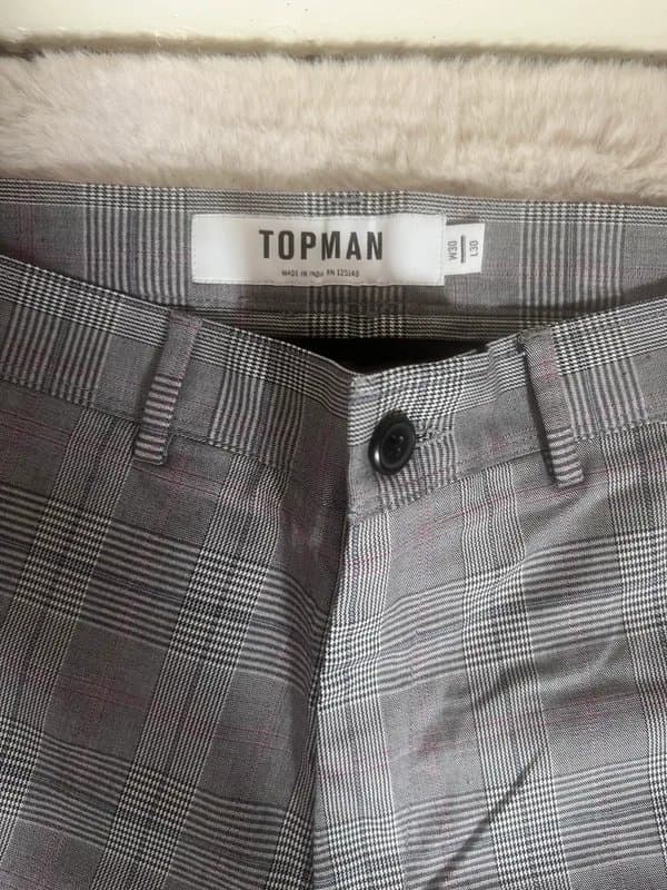 Topman Smart check trousers