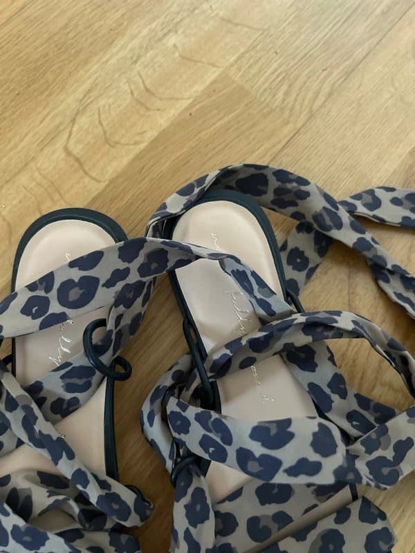 Never Fully Dressed Never fully dressed leopard tie sandal