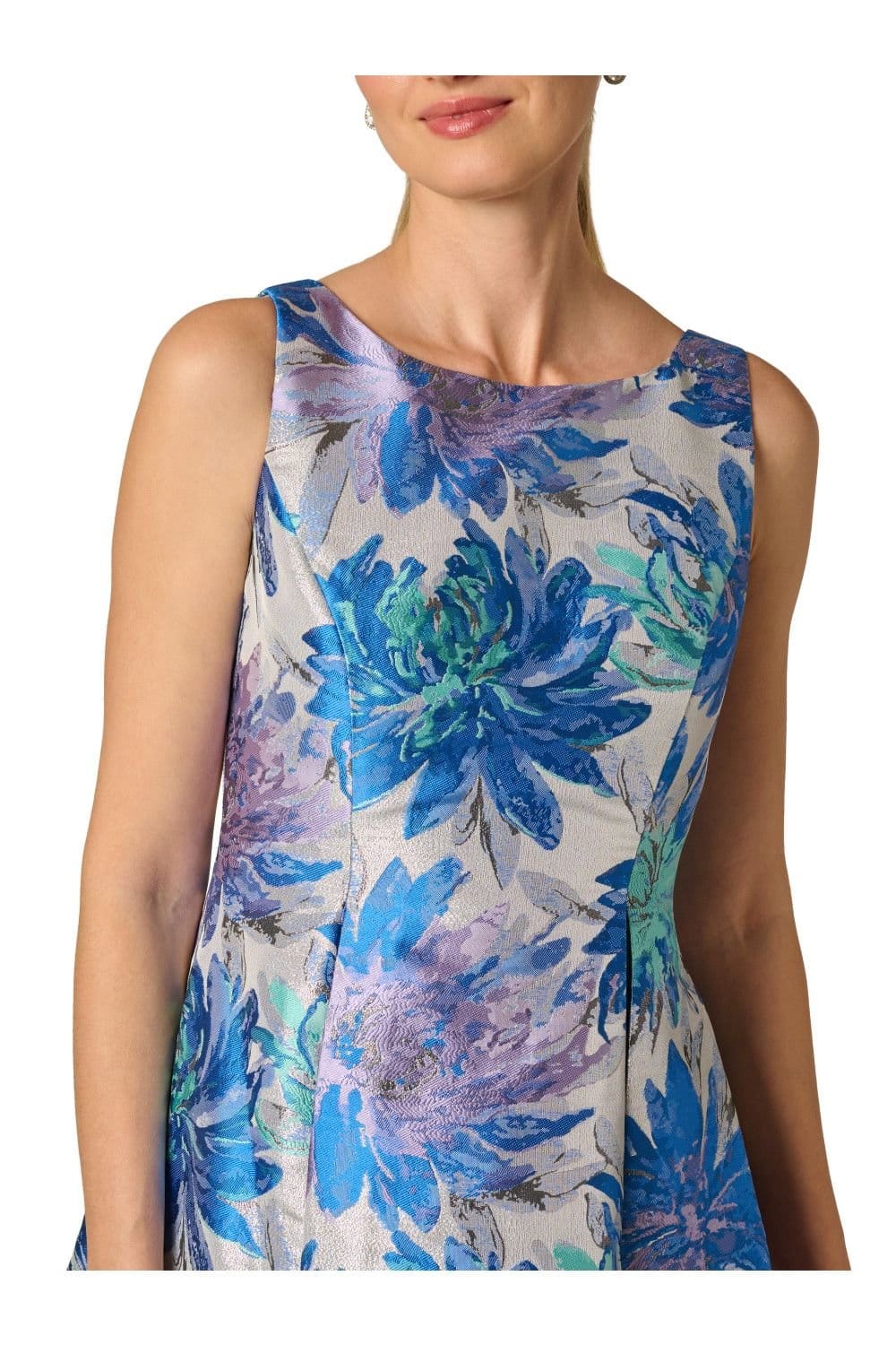Adrianna Papell Adrianna Papell Women's Jacquard Tea Length Dress - 4