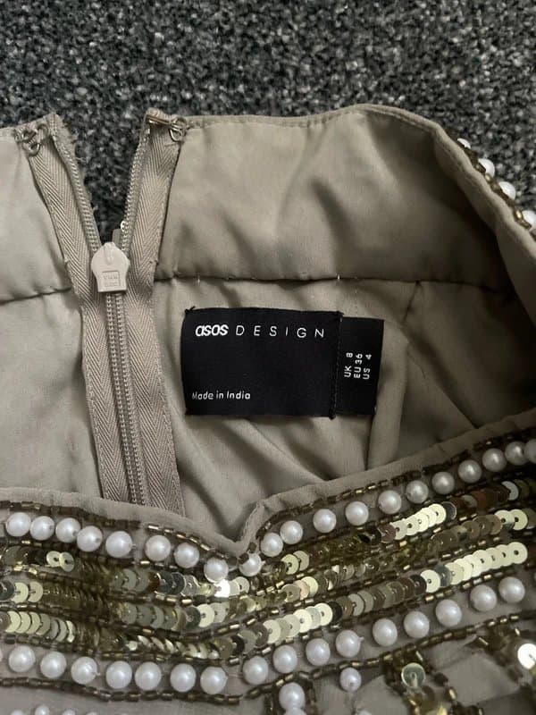 ASOS Design ASOS beaded and sequins embellished skirt