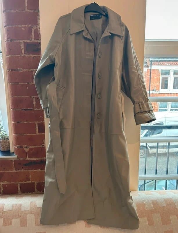 ASOS ASOS PU leather trench coat