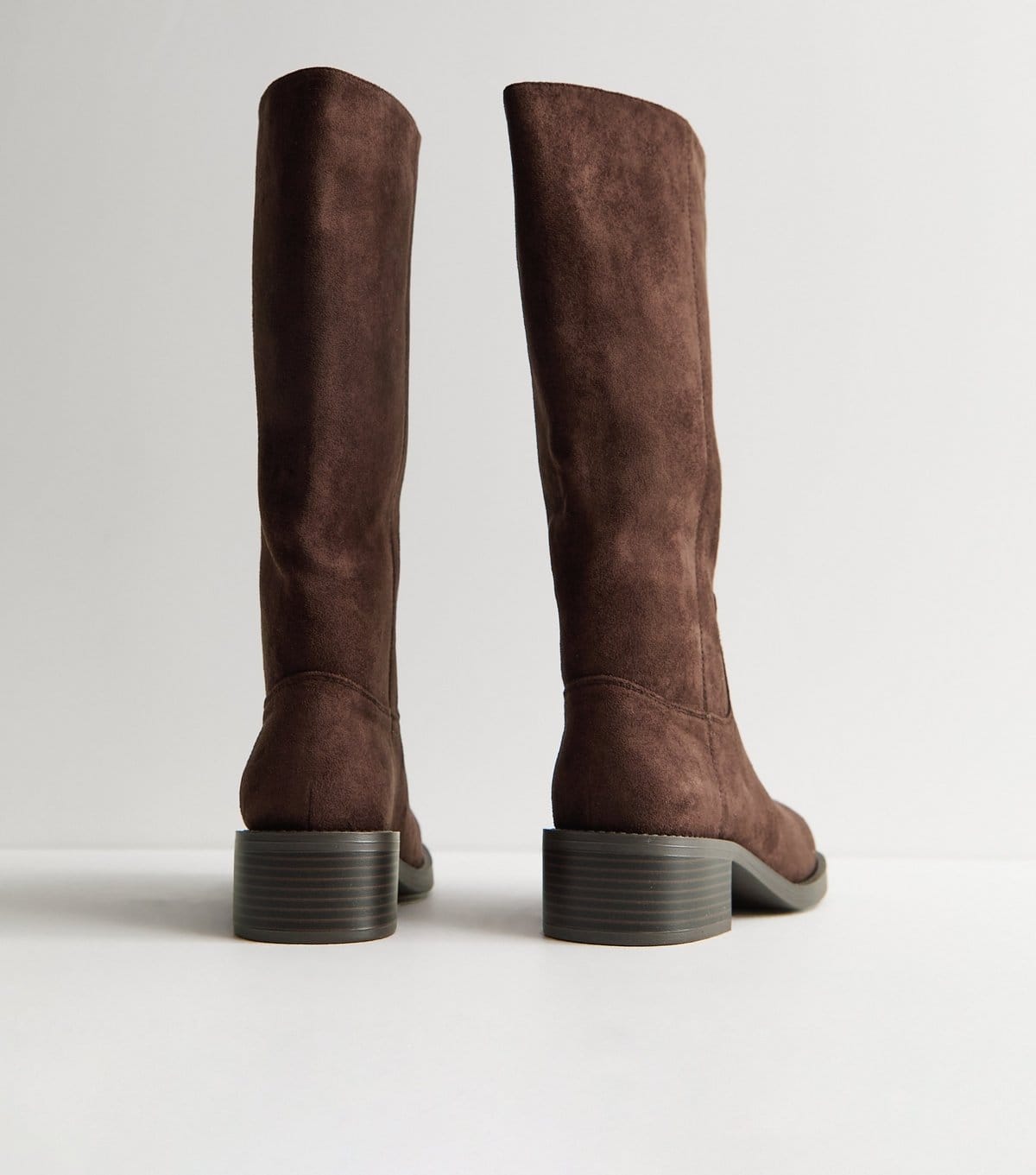 New Look Women's Brown Faux Suede Pull On Boots Vegan New Look - 4