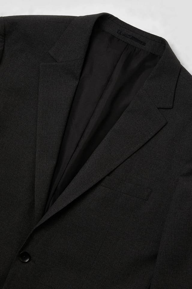 Burton Burton Men's Charcoal Regular Fit Suit Jacket - 2