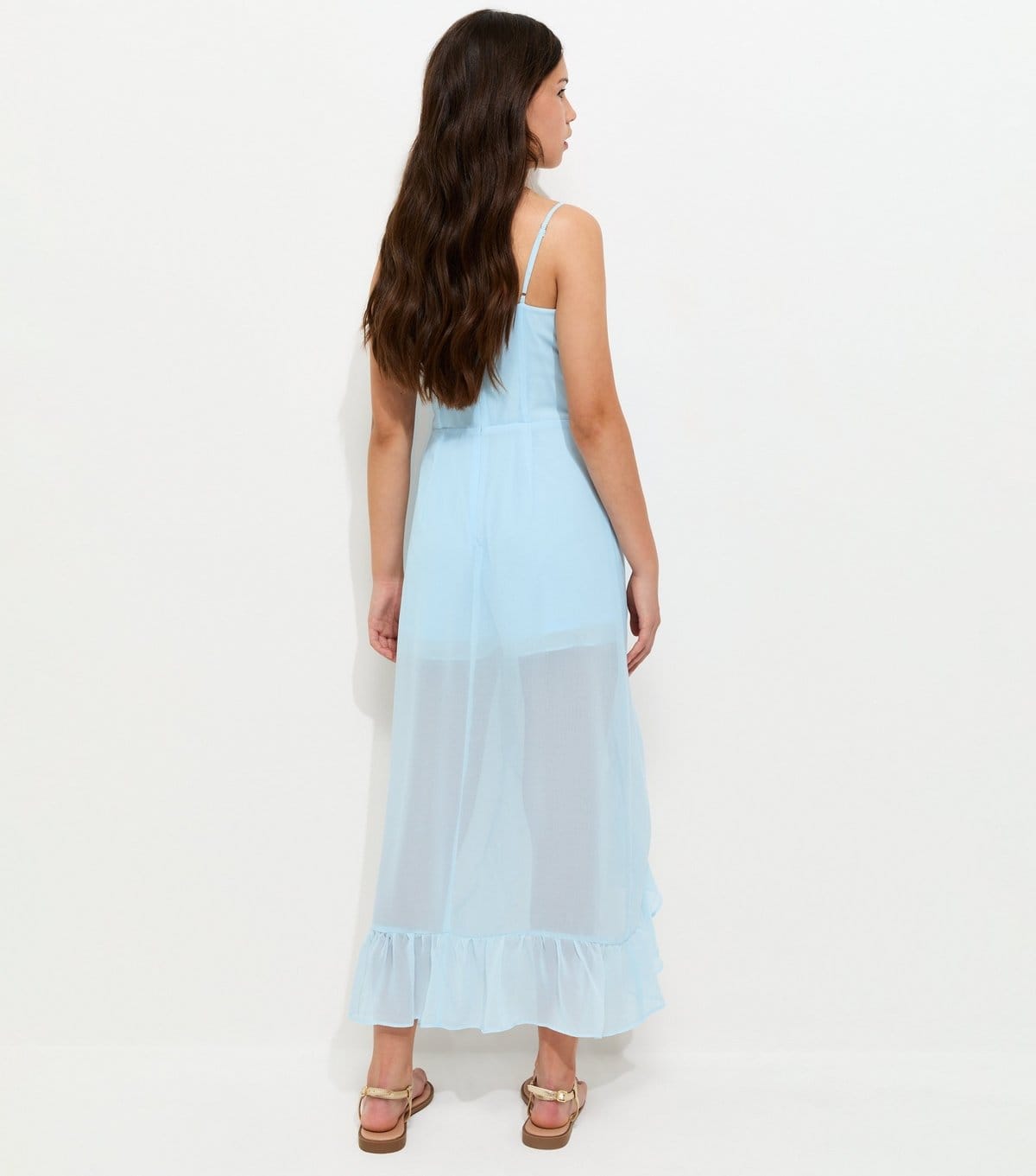 New Look Girls' Light Blue Chiffon Walkthrough Playsuit New Look - 4